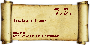 Teutsch Damos névjegykártya